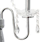 All The Rages Elegant Designs Drum Shade With Gray Romantic Cascading Crystal & Chrome Floor Lamp