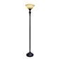 All The Rages Elegant Designs Marbelized Amber Glass Shade With Restoration Bronze Finish Torchiere Floor Lamp