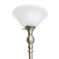 All The Rages Elegant Designs Marbleized White Glass Shade With Antique Brass Finish Torchiere Floor Lamp