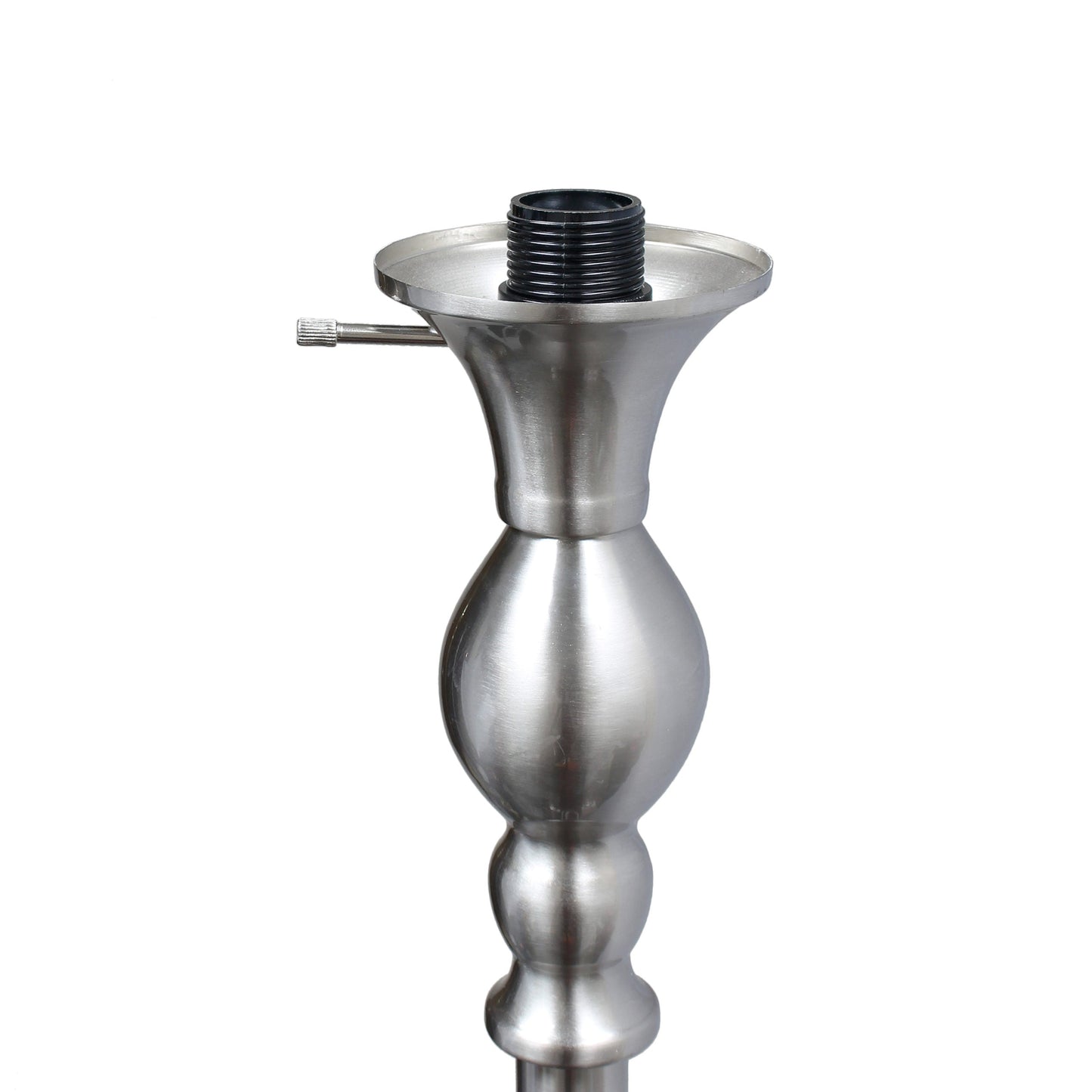 All The Rages Elegant Designs Marbleized White Glass Shade With Brushed Nickel Finish Torchiere Floor Lamp