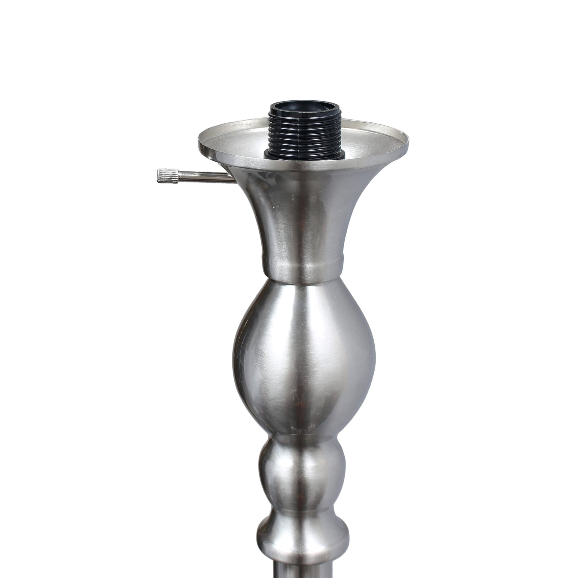 All The Rages Elegant Designs Marbleized White Glass Shade With Brushed Nickel Finish Torchiere Floor Lamp
