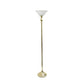 All The Rages Elegant Designs Marbleized White Glass Shade With Gold Nickel Finish Torchiere Floor Lamp
