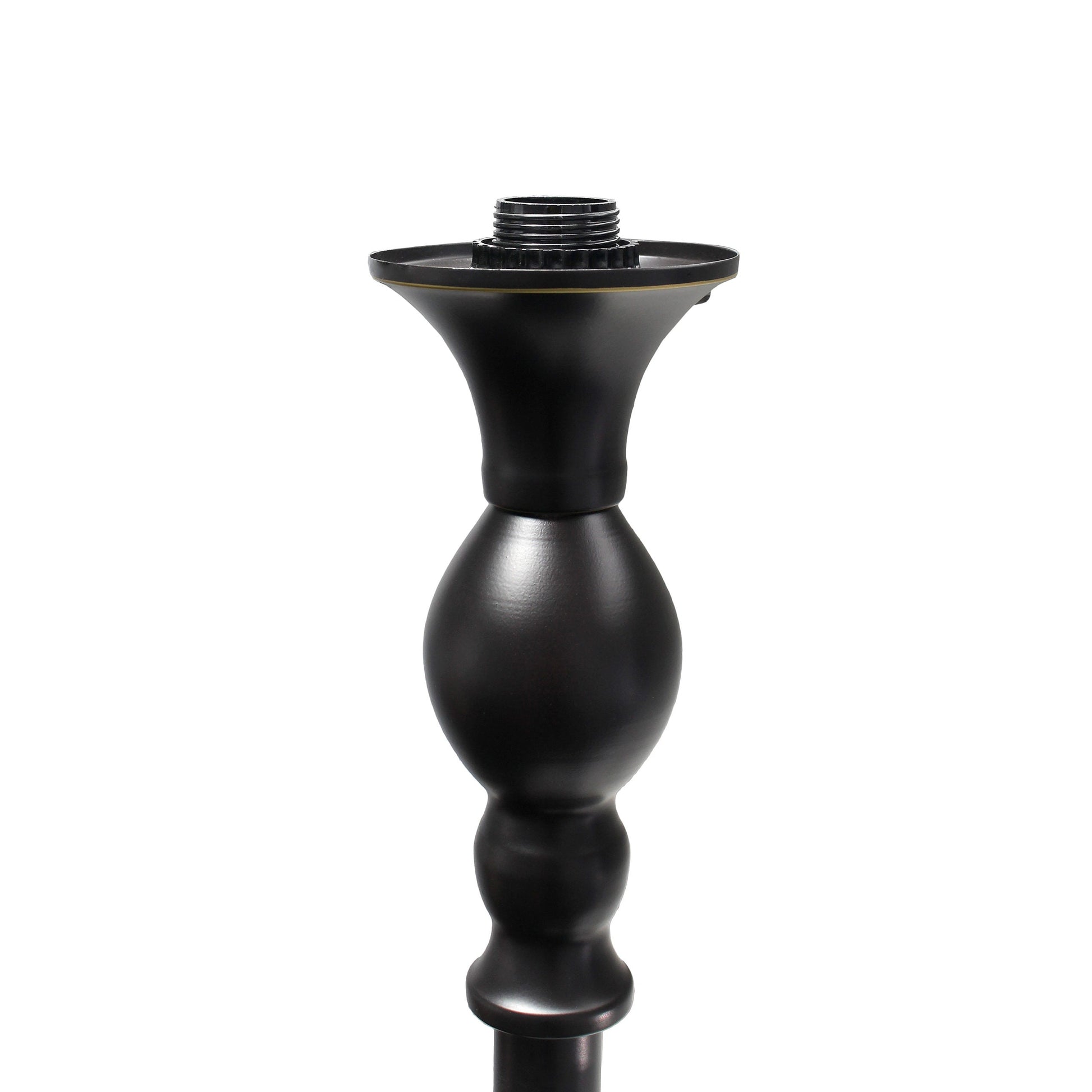 All The Rages Elegant Designs Marbleized White Glass Shade With Restoration Bronze & White Finish Torchiere Floor Lamp