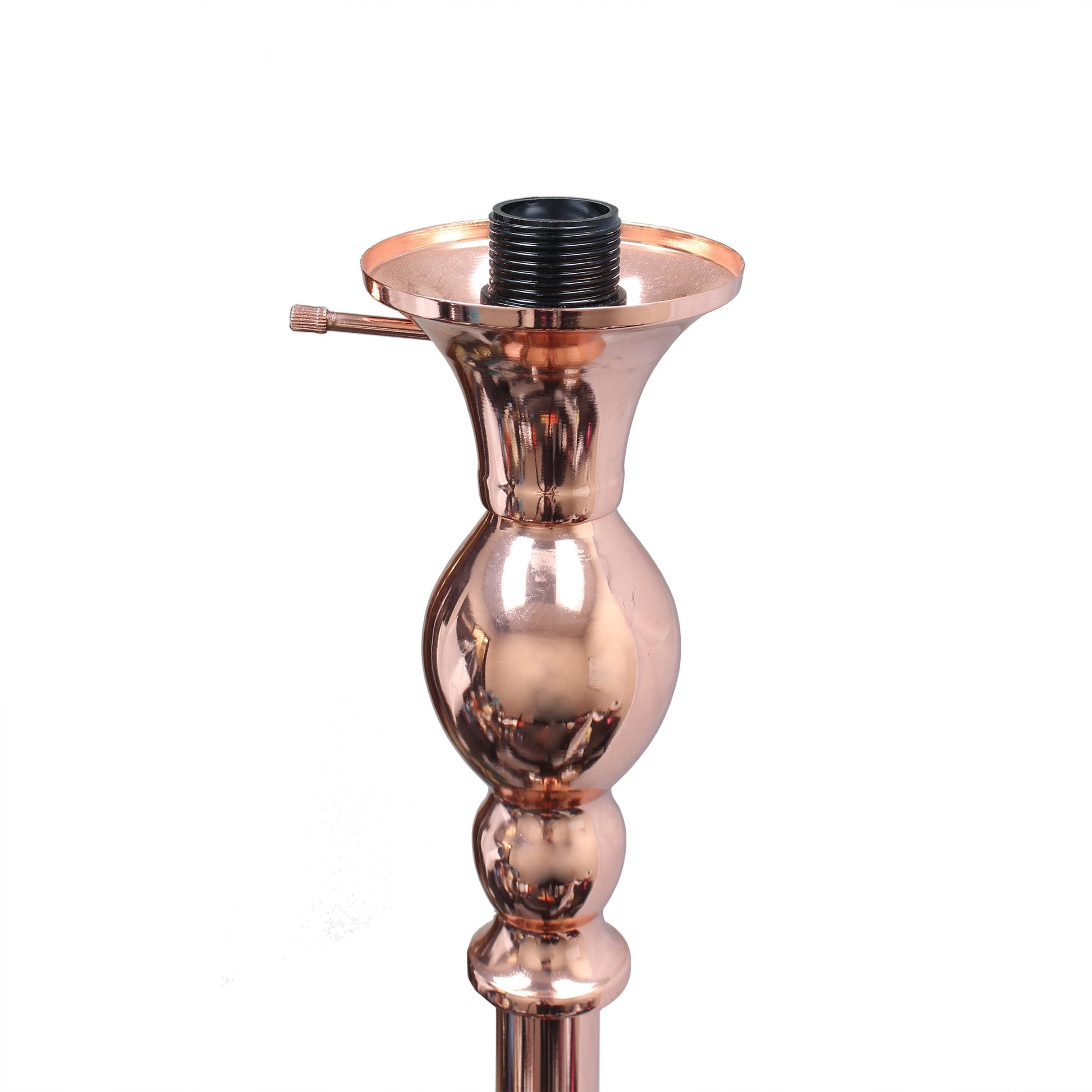 All The Rages Elegant Designs Marbleized White Glass Shade With Rose Gold Finish Torchiere Floor Lamp