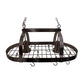 All The Rages Elegant Designs Oil Rubbed Bronze 2-Light Kitchen Pot Rack With Downlights