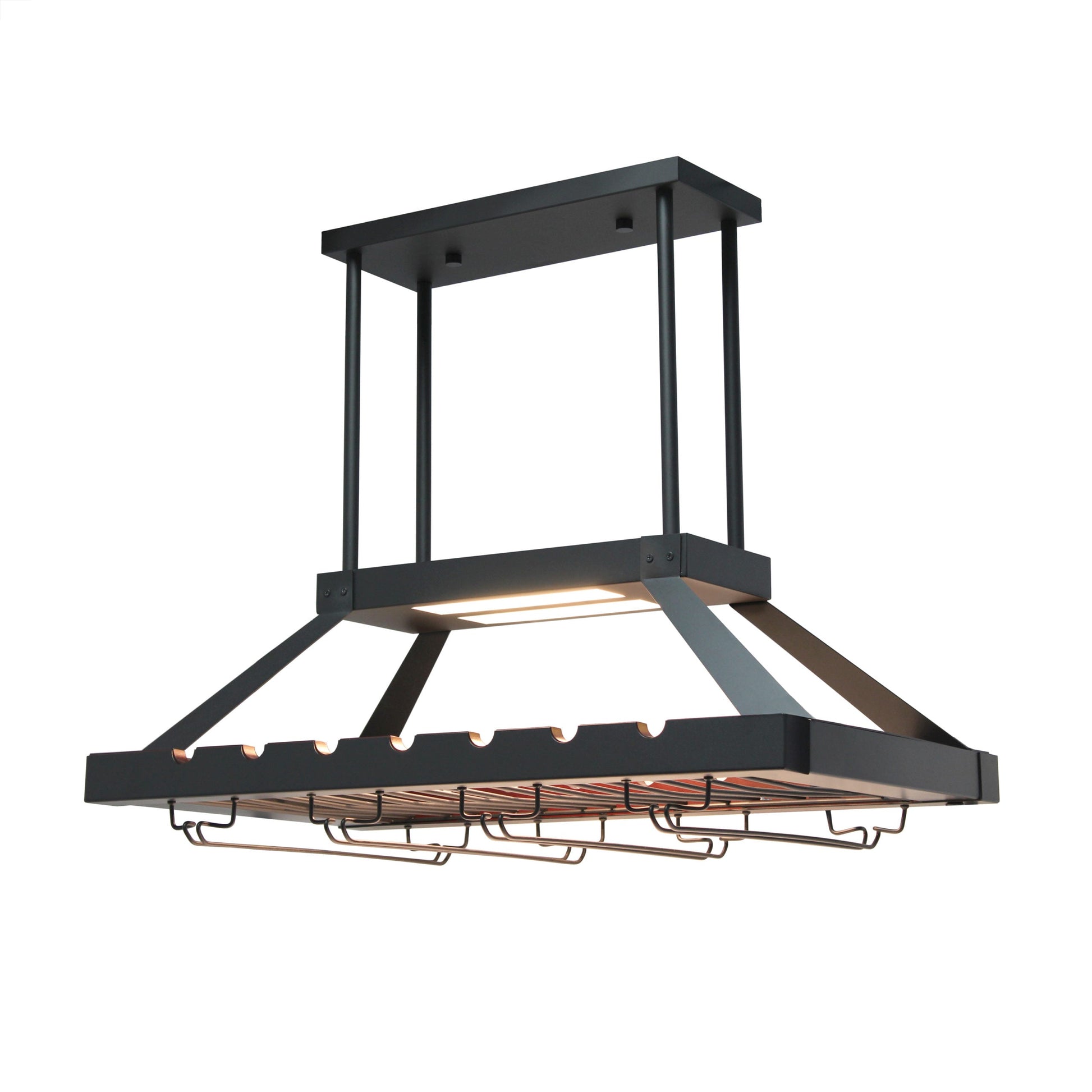 All The Rages Elegant Designs Oil Rubbed Bronze 2-Light LED Overhead Wine Rack Downlight