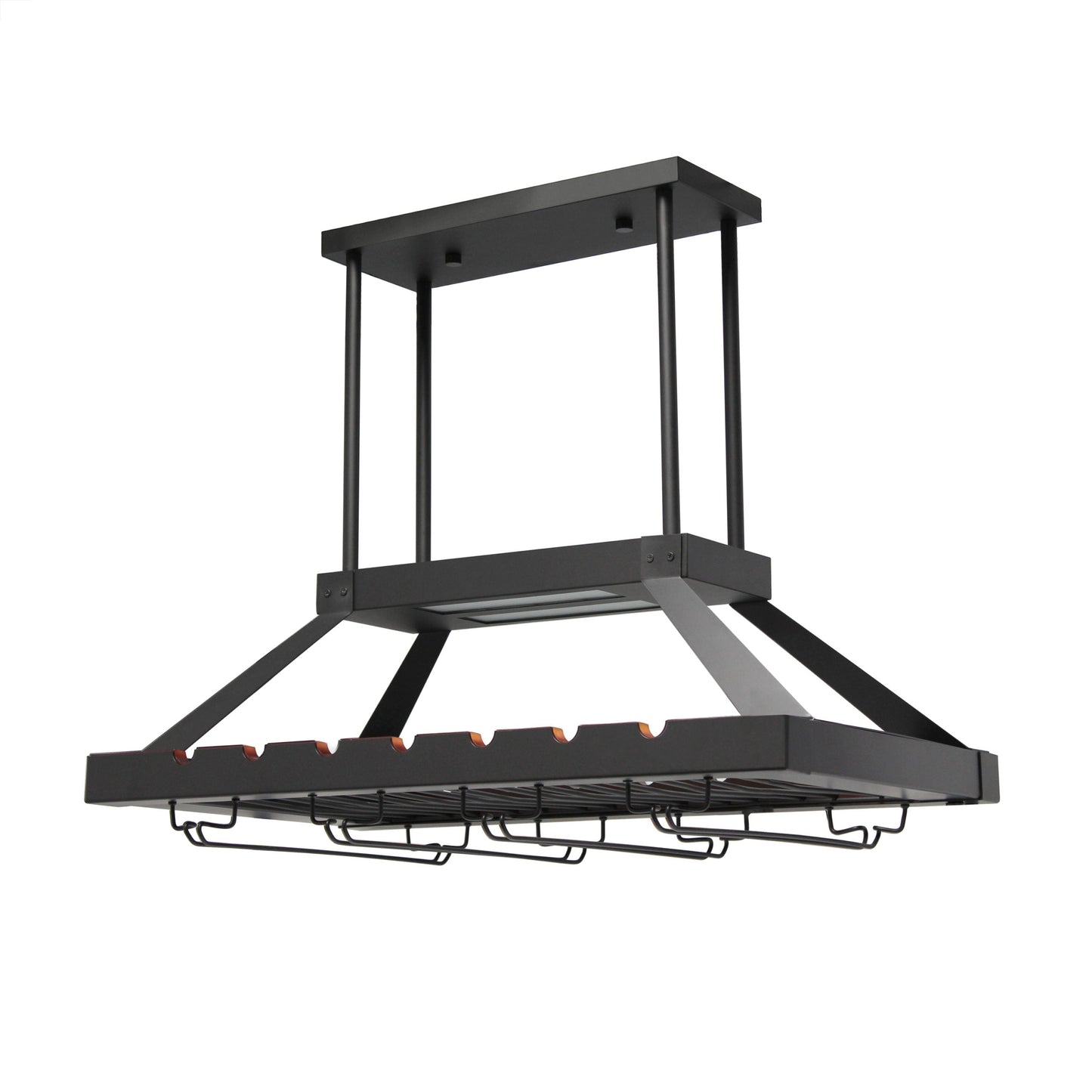All The Rages Elegant Designs Oil Rubbed Bronze 2-Light LED Overhead Wine Rack Downlight