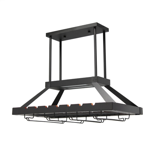 All The Rages Elegant Designs Oil Rubbed Bronze 2-Light LED Overhead Wine Rack Downlight