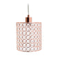 All The Rages Elegant Designs Rose Gold 1-Light Elipse Crystal Cylinder Pendant Light