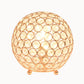 All The Rages Elegant Designs Rose Gold Finish 8" Elipse Crystal Ball Sequin Table Lamp