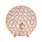 All The Rages Elegant Designs Rose Gold Finish 8" Elipse Crystal Ball Sequin Table Lamp