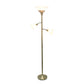 All The Rages Elegant Designs Scalloped Glass Shades With Antique Brass Finish 3-Light Floor Lamp