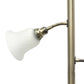 All The Rages Elegant Designs Scalloped Glass Shades With Antique Brass Finish 3-Light Floor Lamp