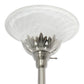 All The Rages Elegant Designs Scalloped Glass Shades With Brushed Nickel Finish 3-Light Floor Lamp
