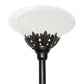 All The Rages Elegant Designs Scalloped Glass Shades With Restoration Bronze & White Finish 3-Light Floor Lamp