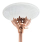 All The Rages Elegant Designs Scalloped Glass Shades With Rose Gold Finish 3-Light Floor Lamp