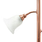 All The Rages Elegant Designs Scalloped Glass Shades With Rose Gold Finish 3-Light Floor Lamp