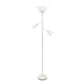 All The Rages Elegant Designs Scalloped Glass Shades With White Finish 3-Light Floor Lamp