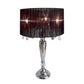 All The Rages Elegant Designs Trendy Romantic Sheer Shade Table Lamp With Hanging Crystals