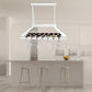 All The Rages Elegant Designs White 2-Light LED Overhead Wine Rack Downlight