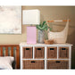 All The Rages Elegant Designs White Fabric Shade And Blush Pink Finish Modern Leather Table Lamp