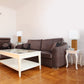 All The Rages Elegant Designs White Fabric Shades & Tan Finish 2-Piece Modern Leather Table Lamps