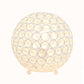 All The Rages Elegant Designs White Finish 8" Elipse Crystal Ball Sequin Table Lamp