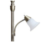 All The Rages Elegant Designs White Marble Glass With Antique Brass Finish 2-Light Mother-Daughter Floor Lamp