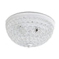 All The Rages Elegant Designs White finish Elipse Crystal Flush Mount 2-Light Ceiling Light