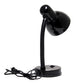 All The Rages Essentix 14" Black Flexible Gooseneck Metal Desk Task Lamp With Bowl Shaped Shade