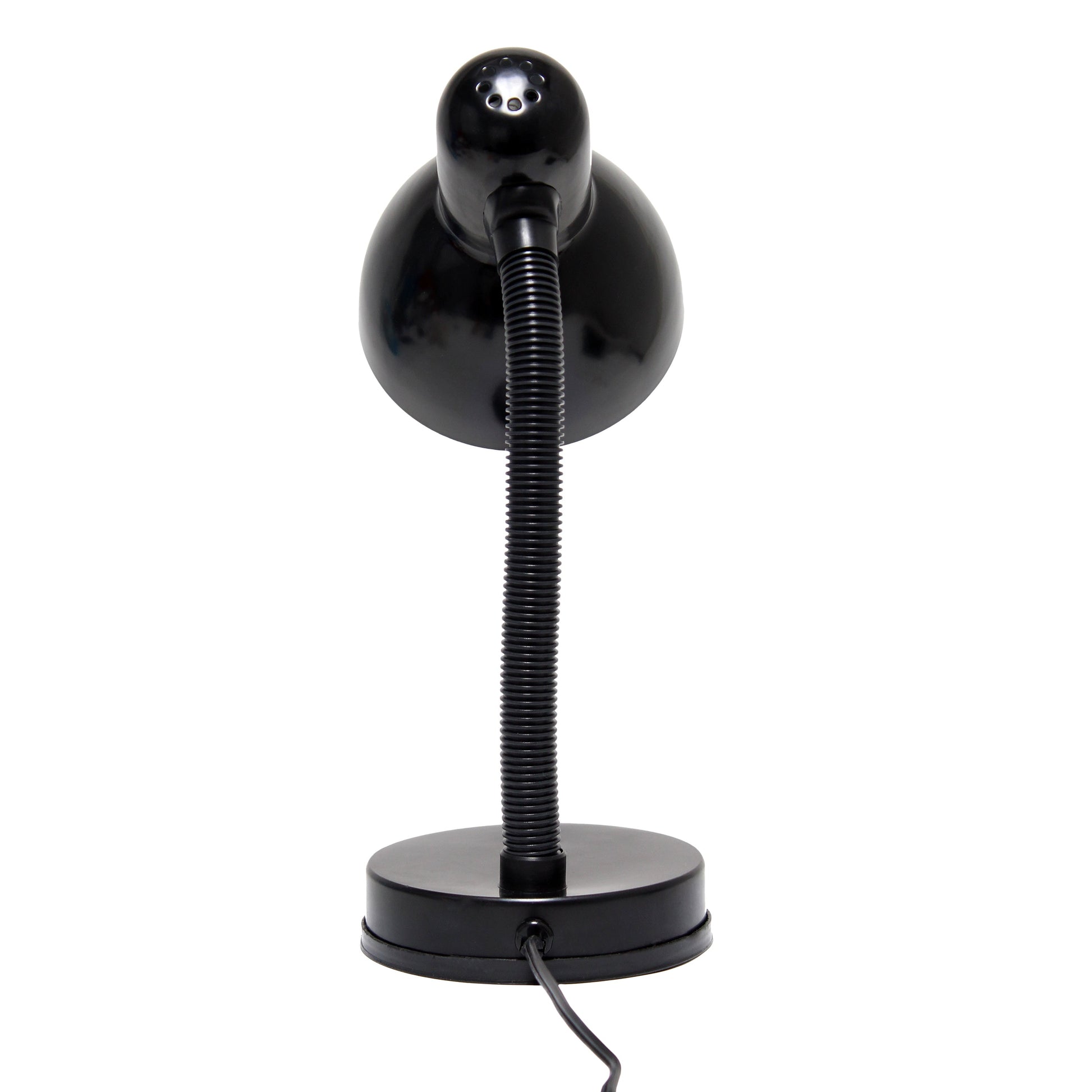 All The Rages Essentix 14" Black Flexible Gooseneck Metal Desk Task Lamp With Bowl Shaped Shade