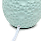 All The Rages Essentix 14" Blue Ceramic Textured Tear Drop Shaped Table Lamp With Tapered White Fabric Shade