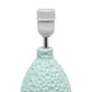 All The Rages Essentix 14" Blue Ceramic Textured Tear Drop Shaped Table Lamp With Tapered White Fabric Shade