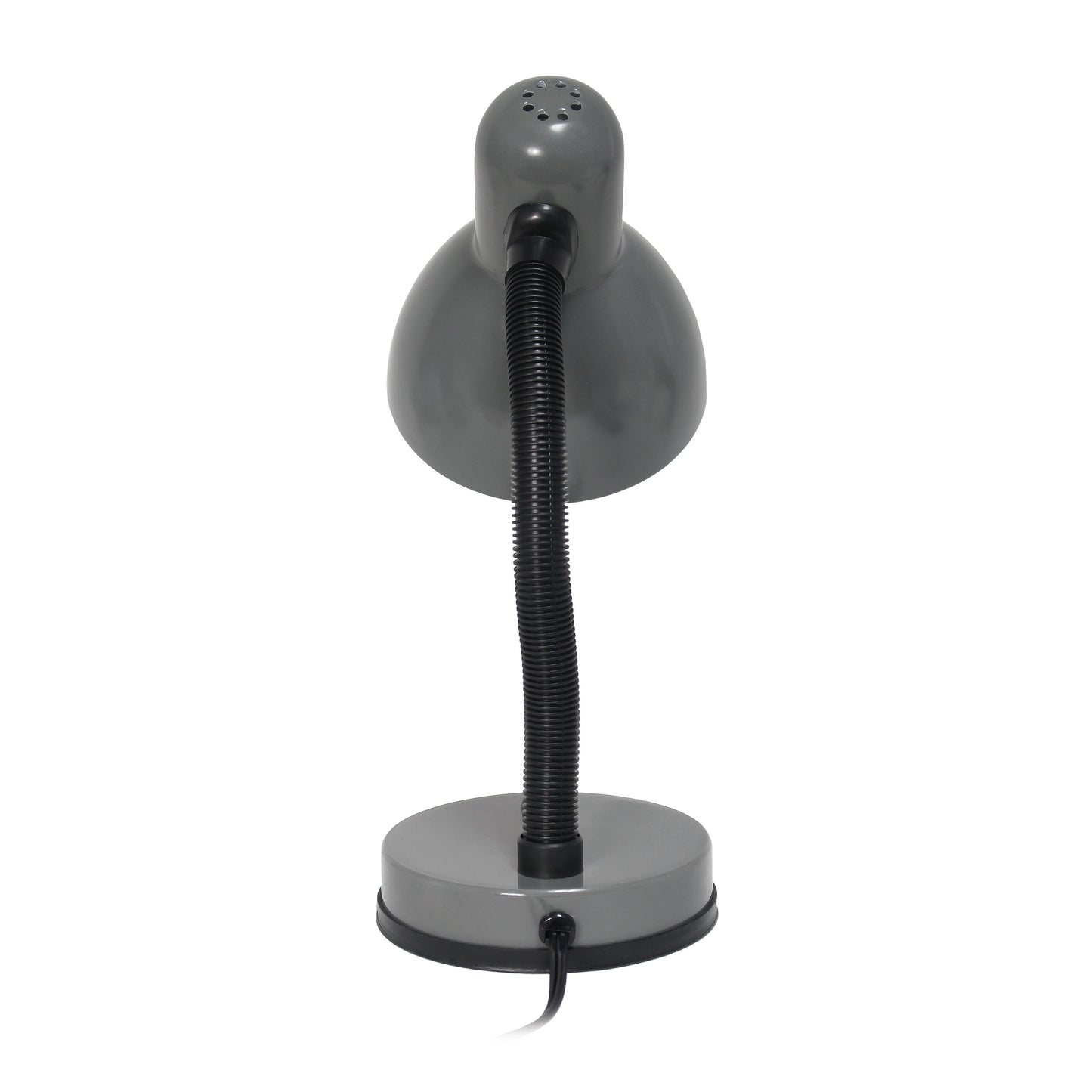All The Rages Essentix 14" Gray Flexible Gooseneck Metal Desk Task Lamp With Bowl Shaped Shade