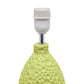 All The Rages Essentix 14" Green Ceramic Textured Tear Drop Shaped Table Lamp With Tapered White Fabric Shade