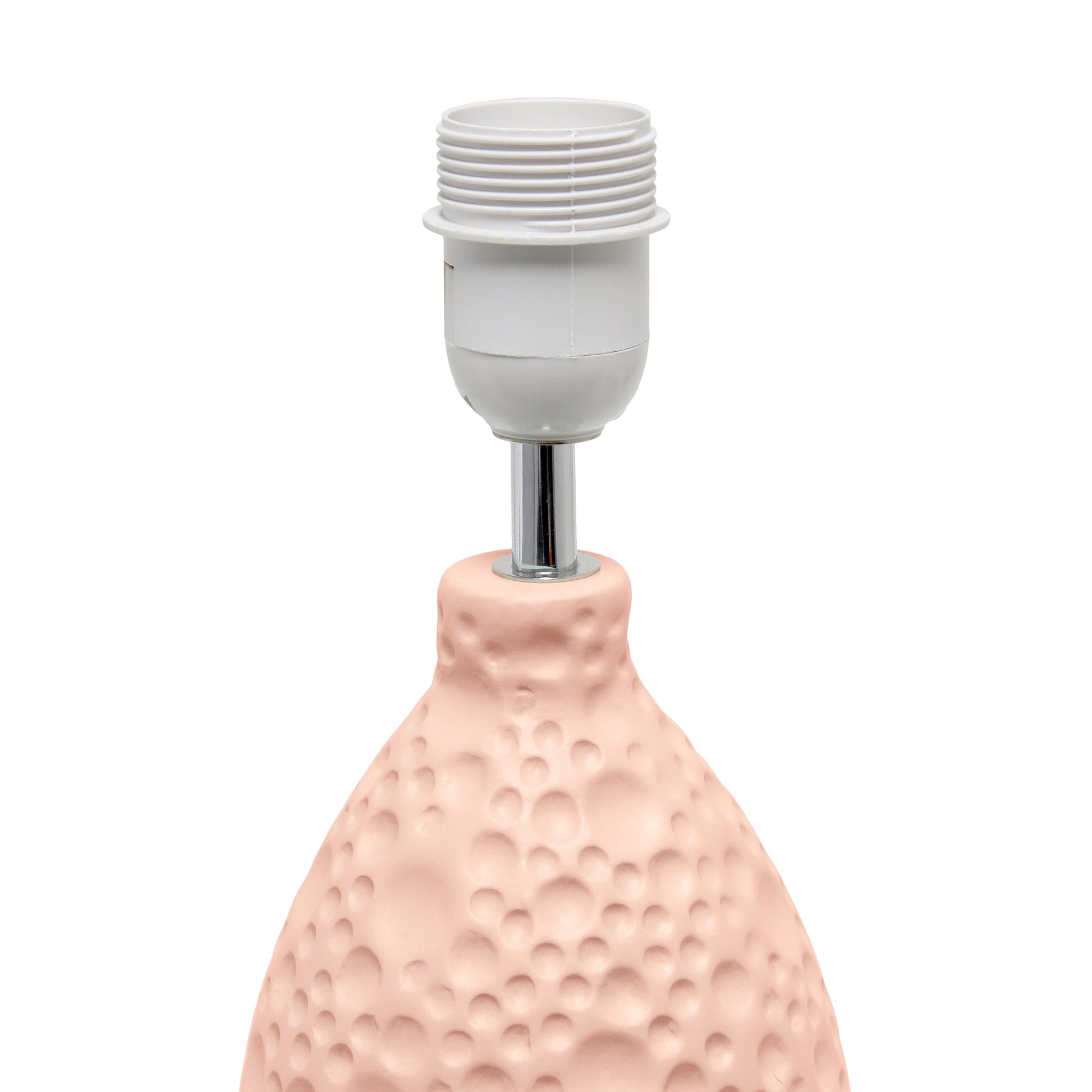 All The Rages Essentix 14" Pink Ceramic Textured Tear Drop Shaped Table Lamp With Tapered White Fabric Shade