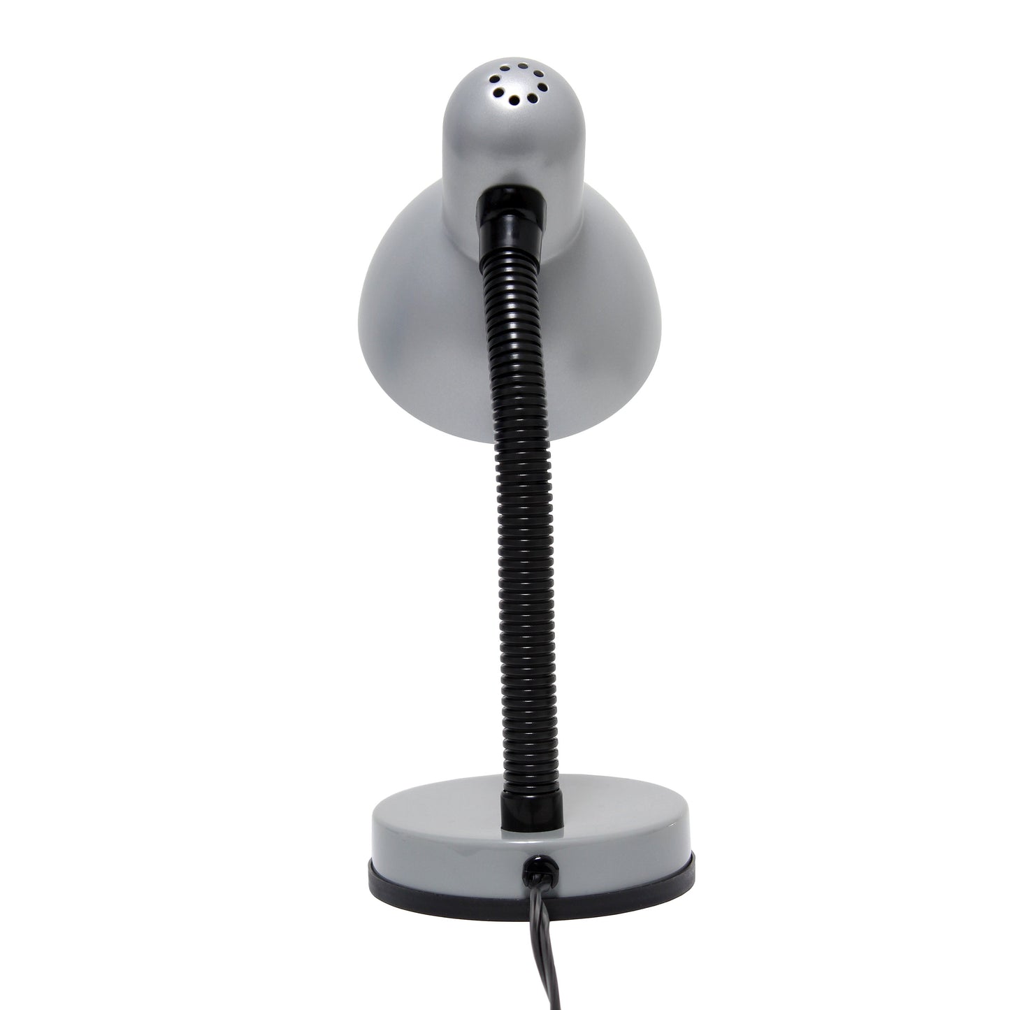 All The Rages Essentix 14" Silver Flexible Gooseneck Metal Desk Task Lamp With Bowl Shaped Shade