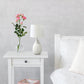 All The Rages Essentix 14" White Ceramic Textured Tear Drop Shaped Table Lamp With Tapered White Fabric Shade