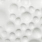 All The Rages Essentix 14" White Ceramic Textured Tear Drop Shaped Table Lamp With Tapered White Fabric Shade