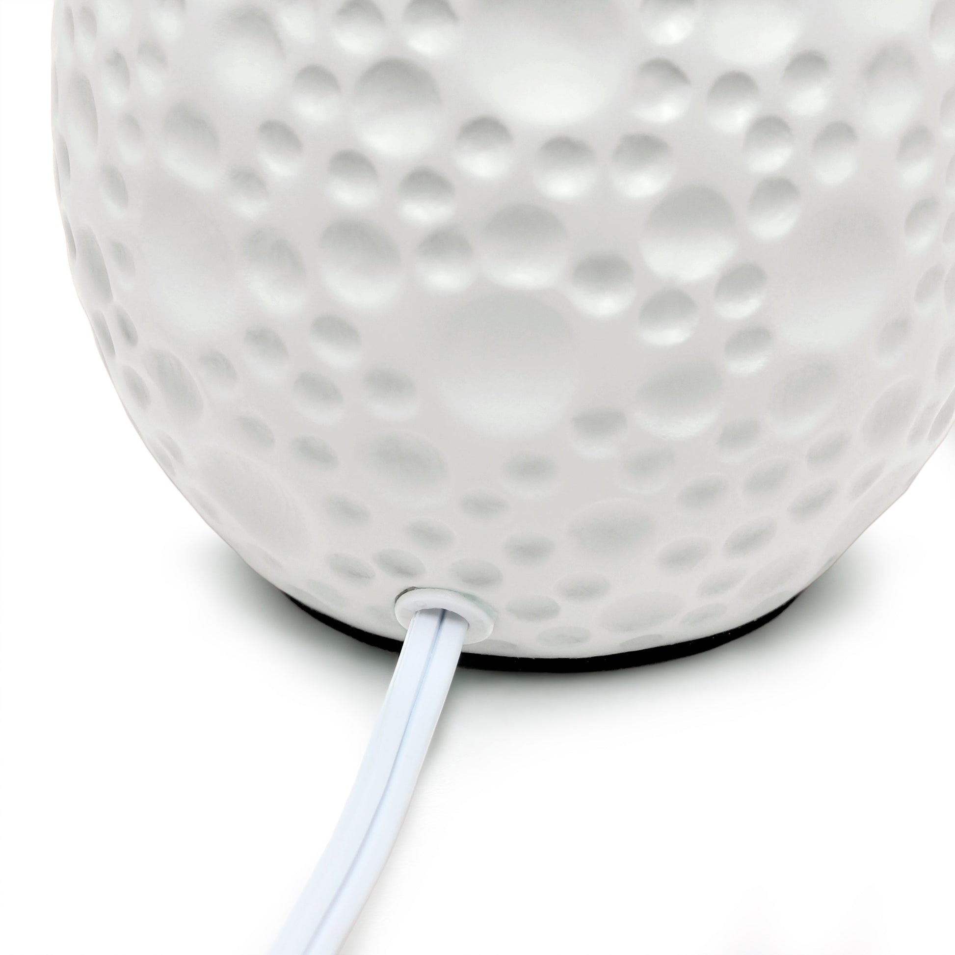All The Rages Essentix 14" White Ceramic Textured Tear Drop Shaped Table Lamp With Tapered White Fabric Shade