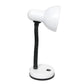 All The Rages Essentix 14" White Flexible Gooseneck Metal Desk Task Lamp With Bowl Shaped Shade