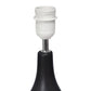 All The Rages Essentix 18" Black Ceramic Dewdrop Table Lamp With Matching Fabric Shade