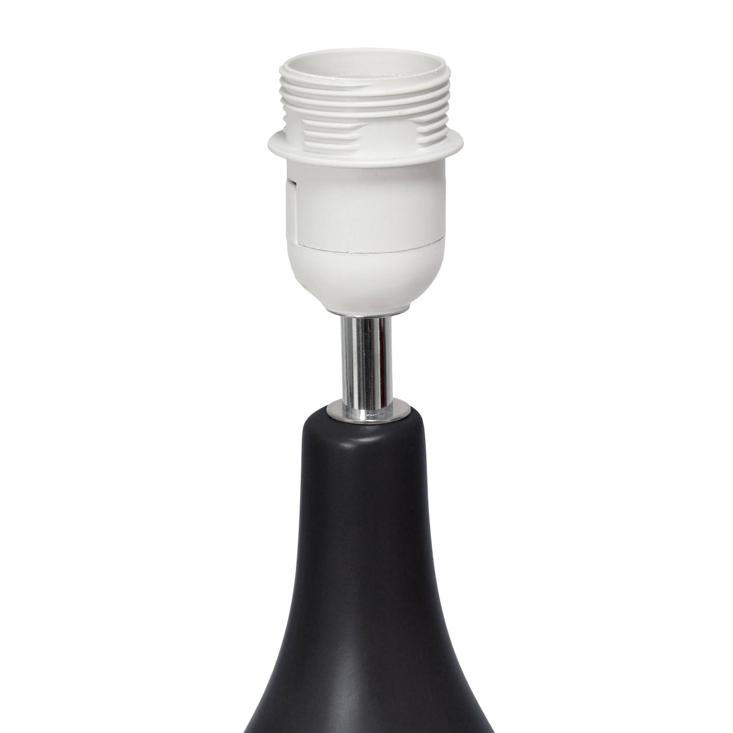 All The Rages Essentix 18" Black Ceramic Dewdrop Table Lamp With Matching Fabric Shade