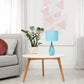 All The Rages Essentix 18" Blue Ceramic Dewdrop Table Lamp With Matching Fabric Shade