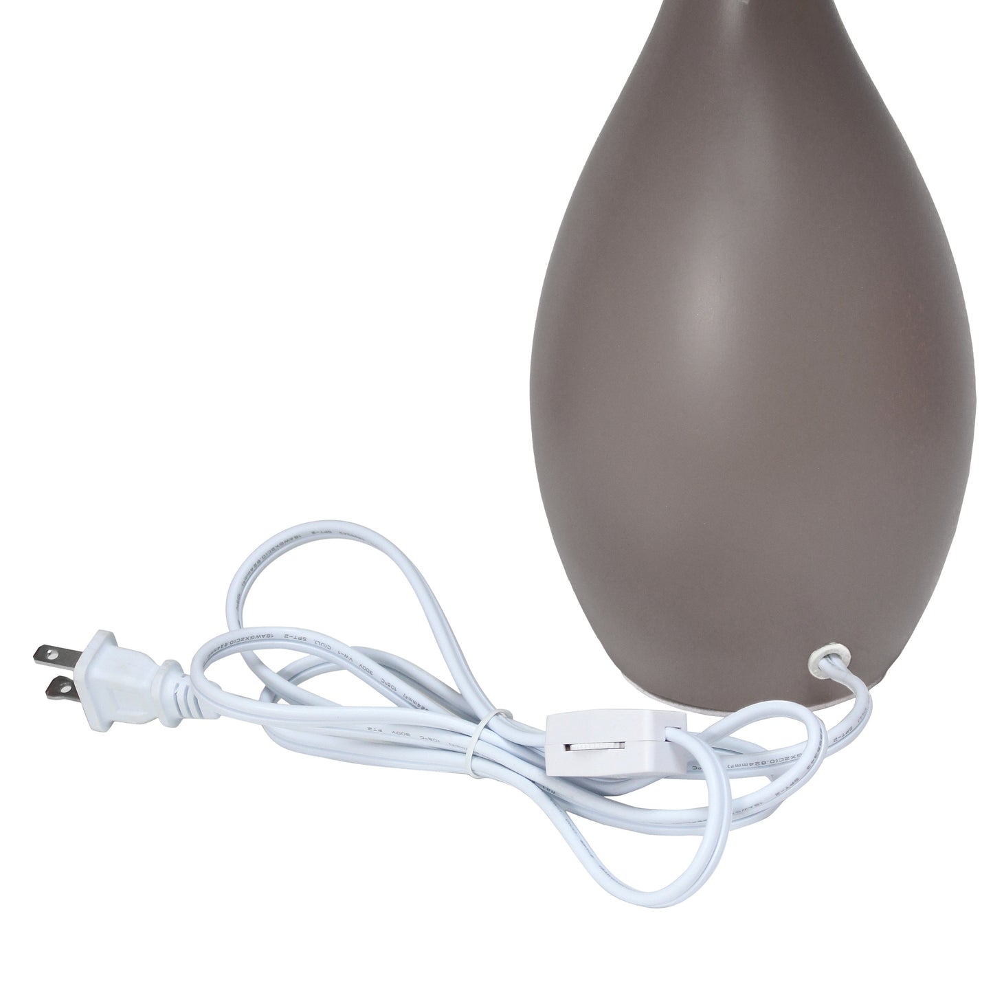 All The Rages Essentix 18" Gray Ceramic Dewdrop Table Lamp With Matching Fabric Shade