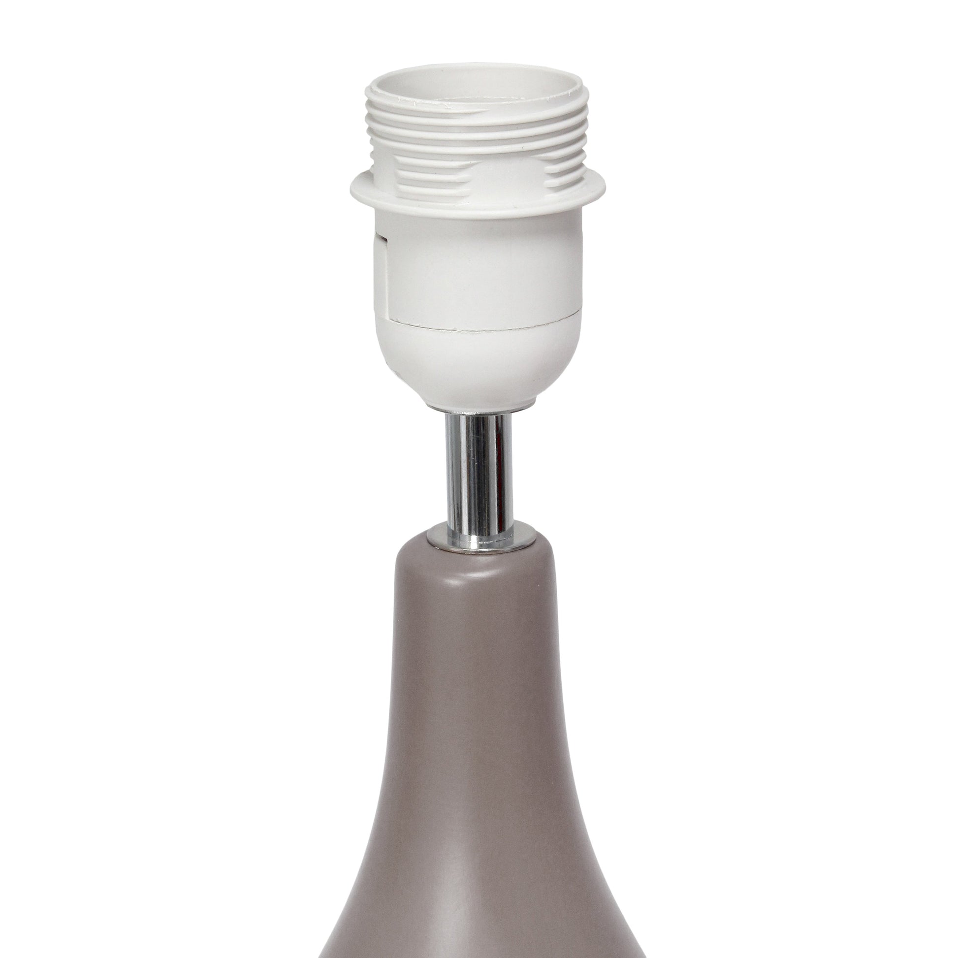 All The Rages Essentix 18" Gray Ceramic Dewdrop Table Lamp With Matching Fabric Shade