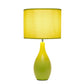 All The Rages Essentix 18" Green Ceramic Dewdrop Table Lamp With Matching Fabric Shade