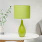 All The Rages Essentix 18" Green Ceramic Dewdrop Table Lamp With Matching Fabric Shade