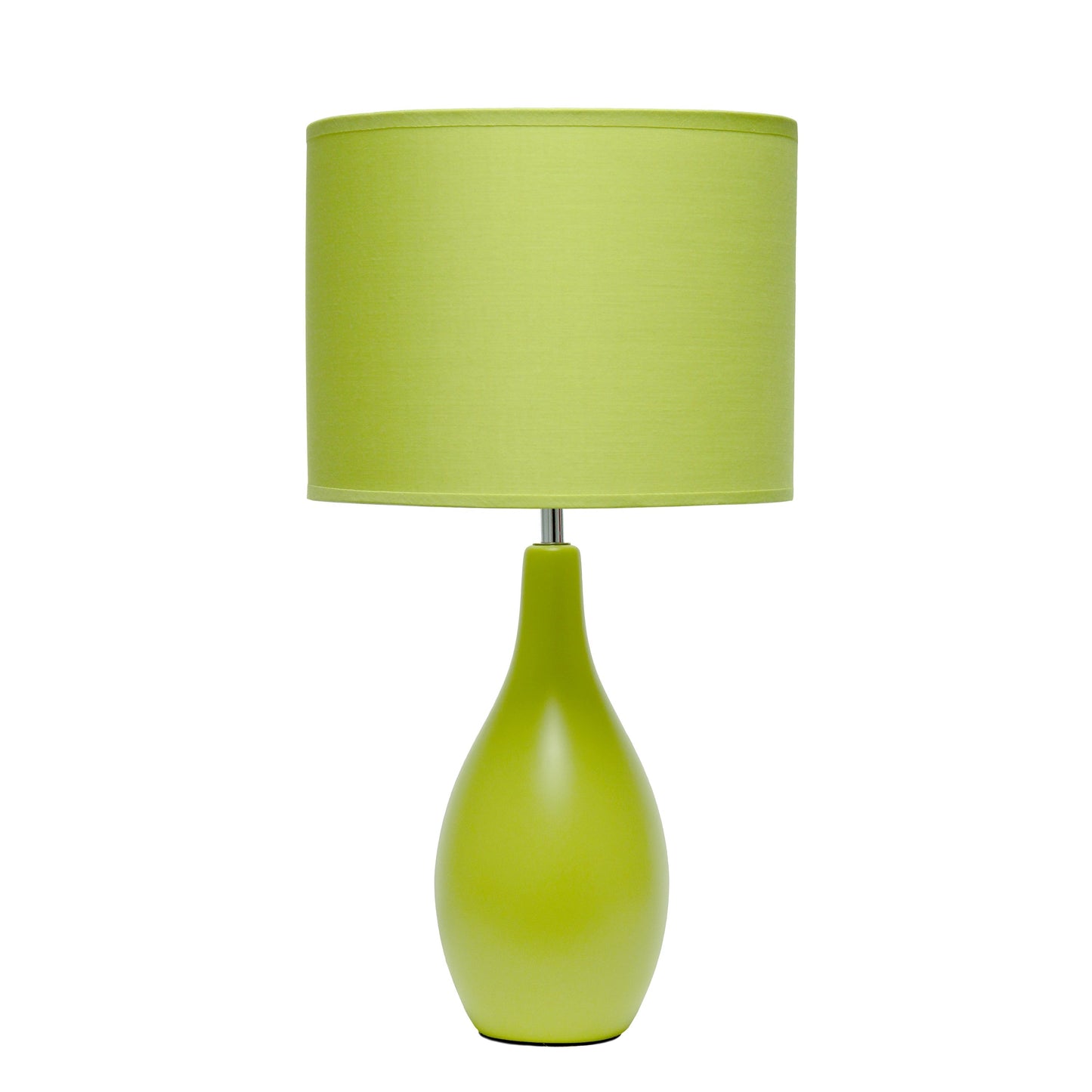 All The Rages Essentix 18" Green Ceramic Dewdrop Table Lamp With Matching Fabric Shade