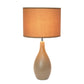 All The Rages Essentix 18" Light Brown Ceramic Dewdrop Table Lamp With Matching Fabric Shade